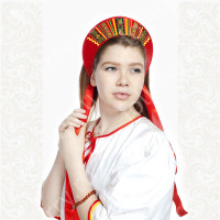 Кокошник Леля, красный
