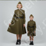 Платье Солдатка, габардин, хаки- фото 1